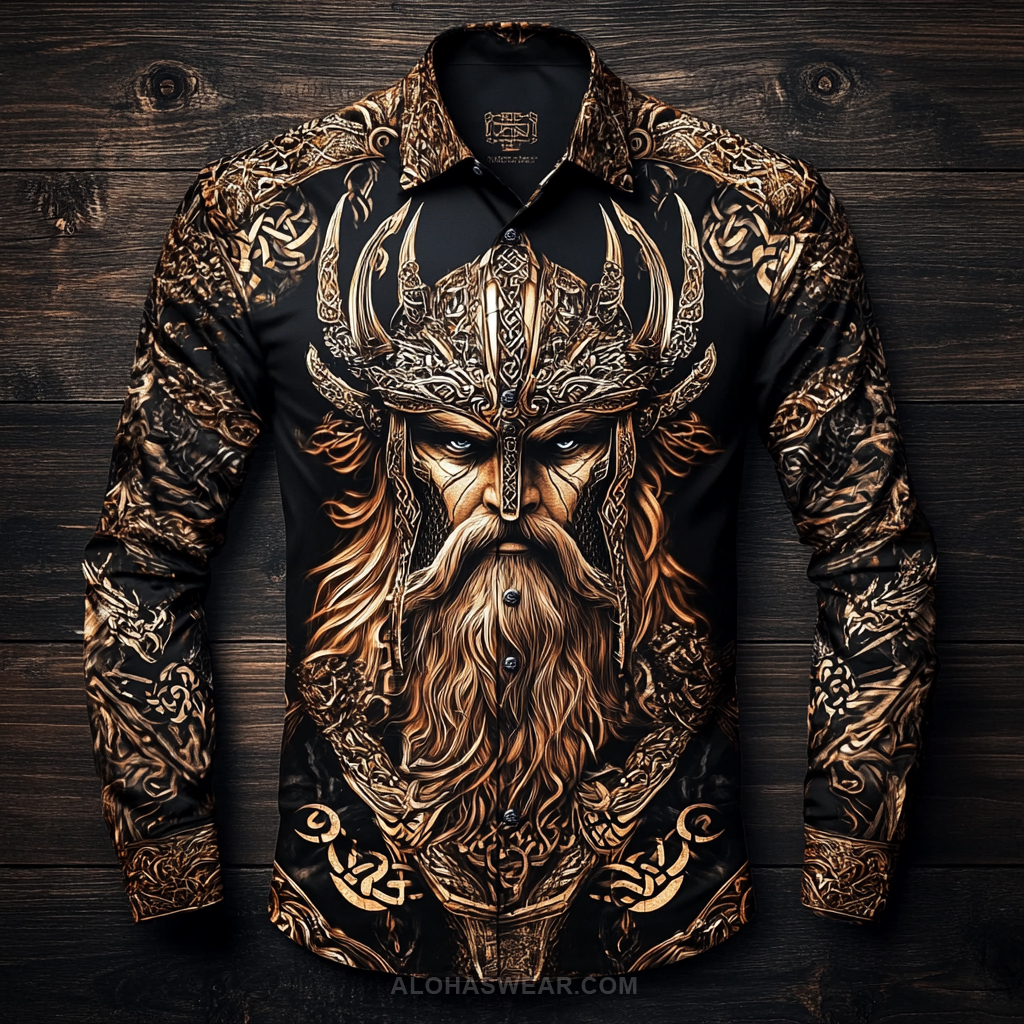 Men's Viking Satin Business Shirt