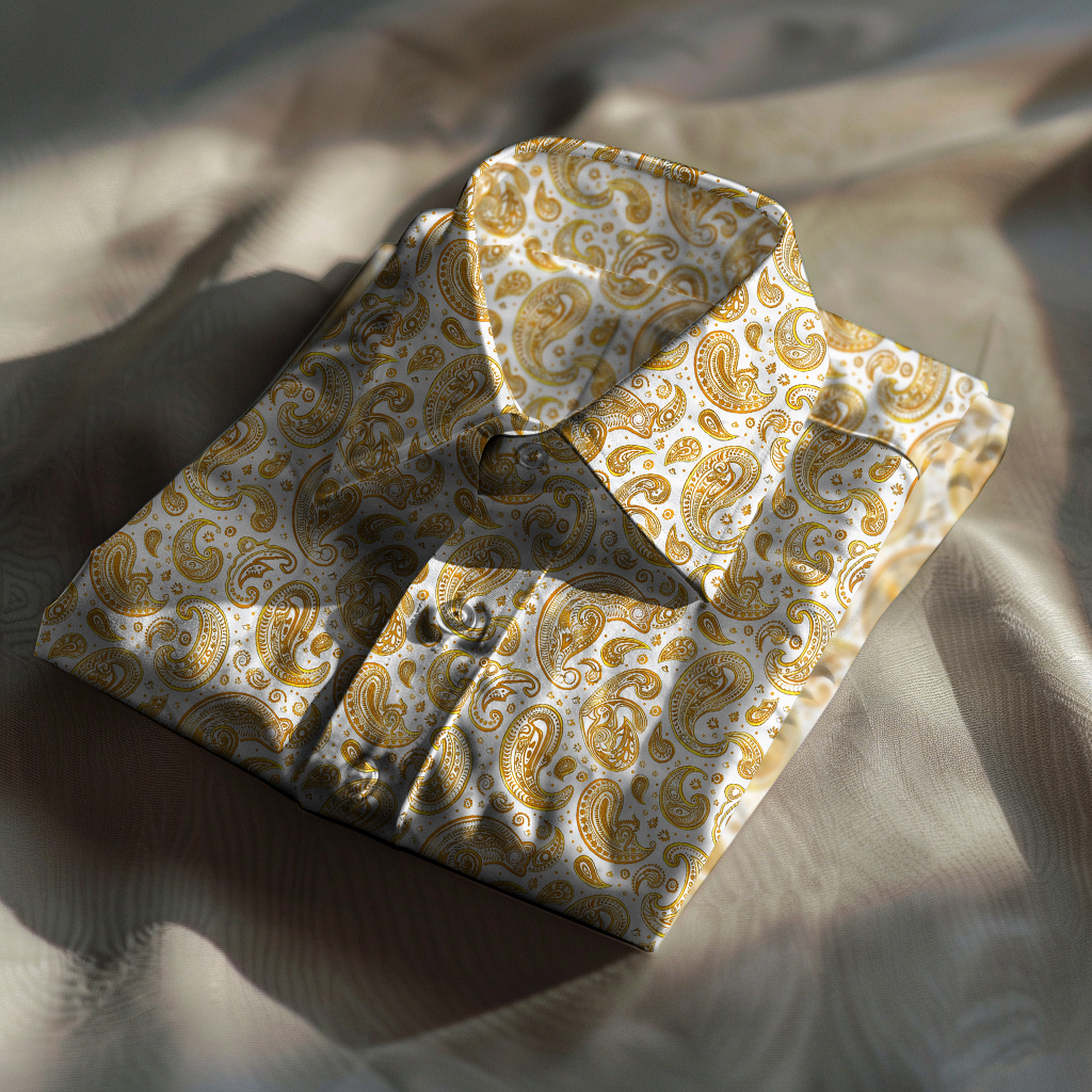 Paisley Western Styles Men fashion 100% Cotton Shirt Premium Fabric