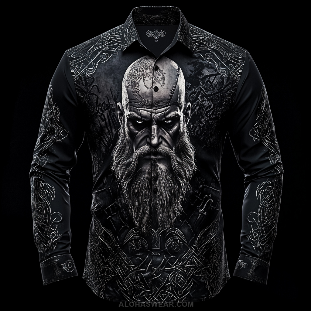 Men's Viking Satin Business Shirt