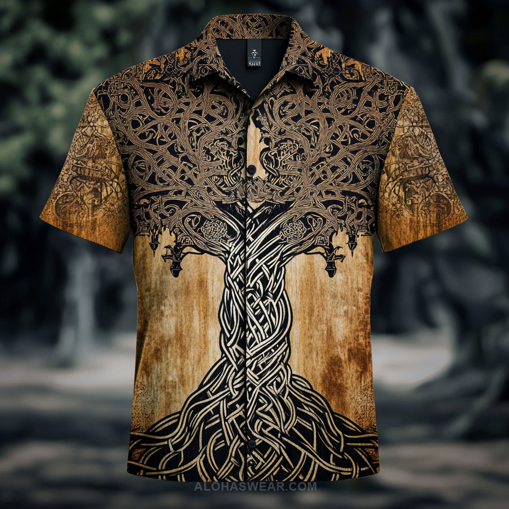 Men's Viking Satin Business Shirt