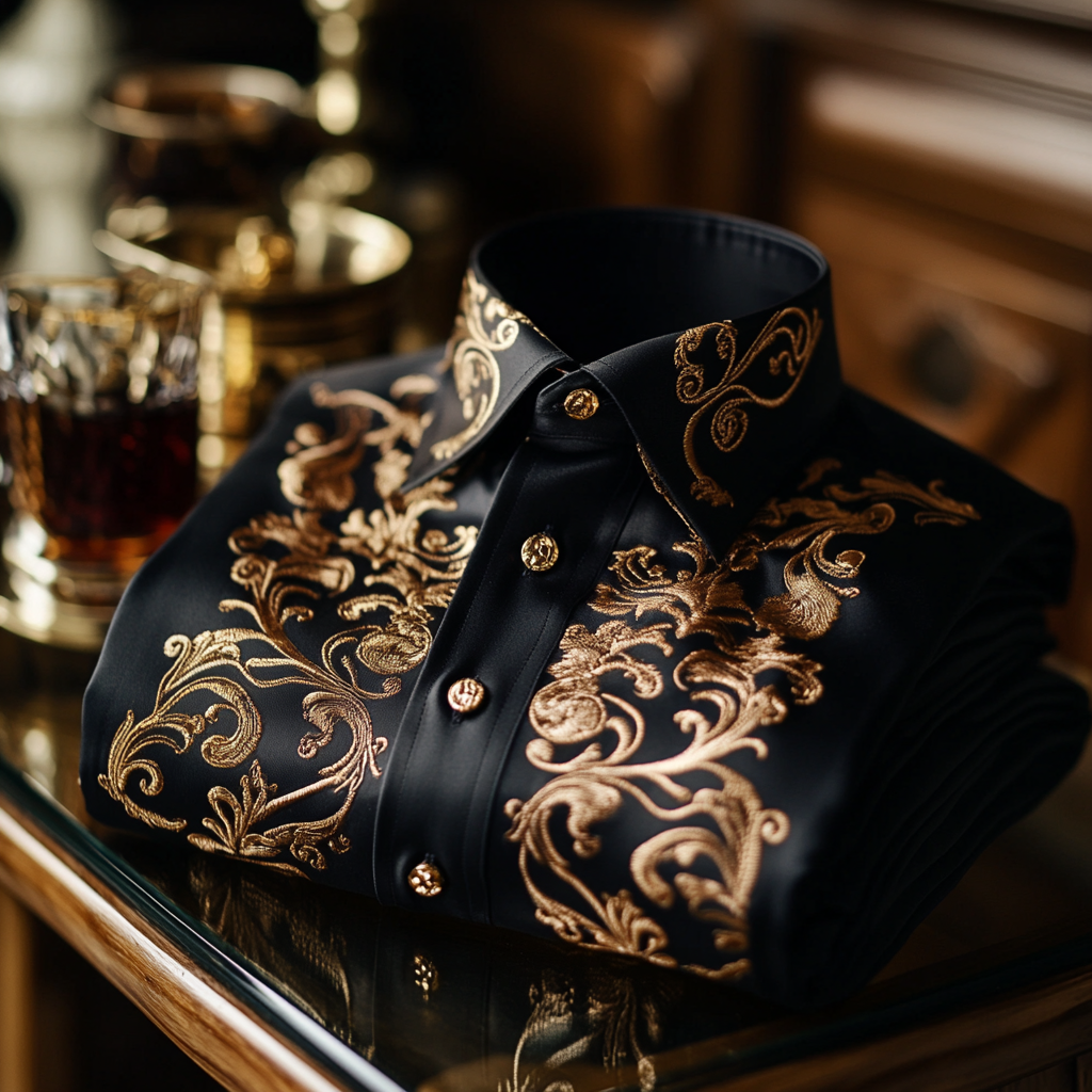 Vip business casual luxury versatile men's fashion suit long-sleeved shirt