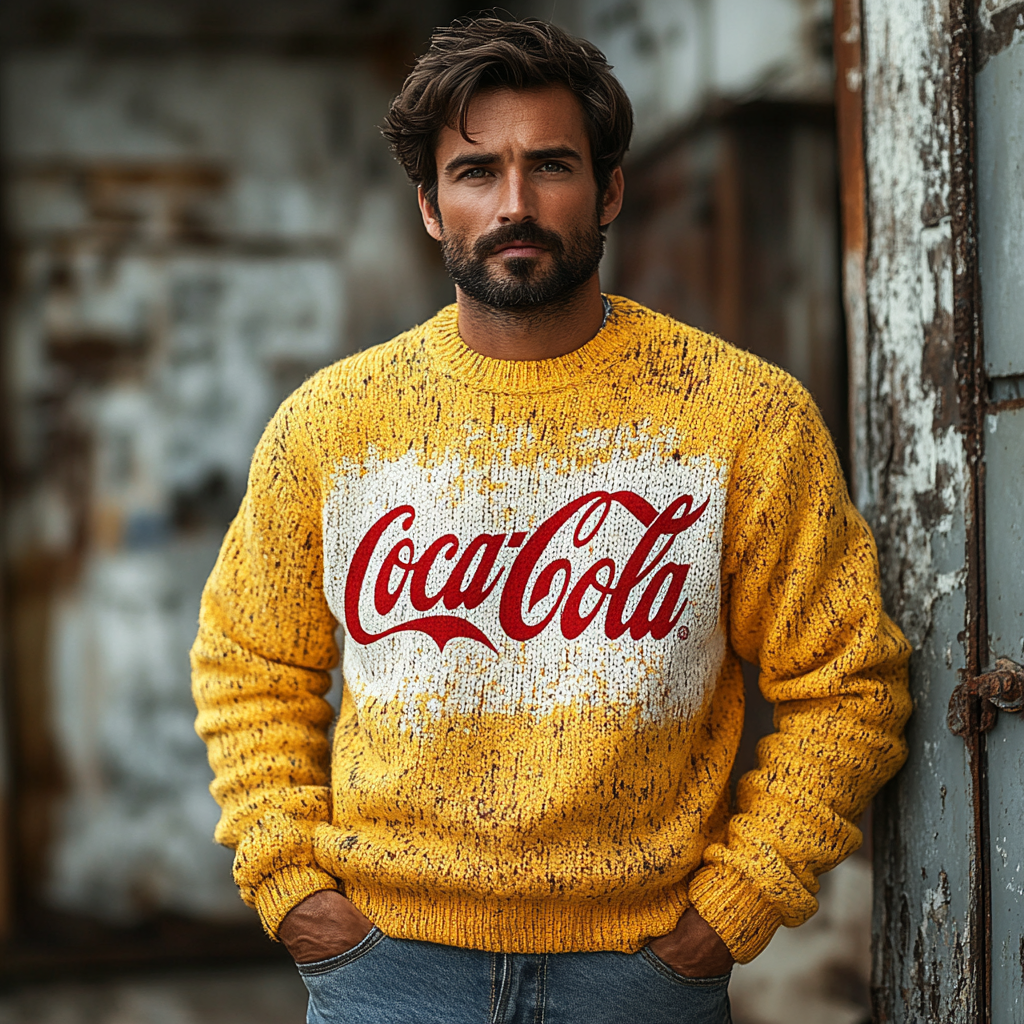 Coca-Cola Comfortable High quality Exclusive design Men‘s Fashion Sweater Sweatshirt 