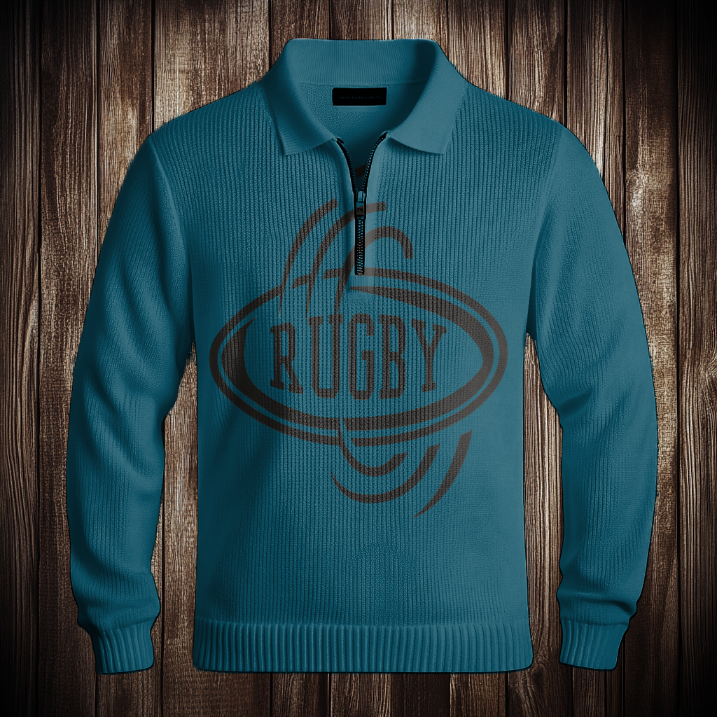 Western Half zip Sweater Sweatshirt Men‘s Fashion 