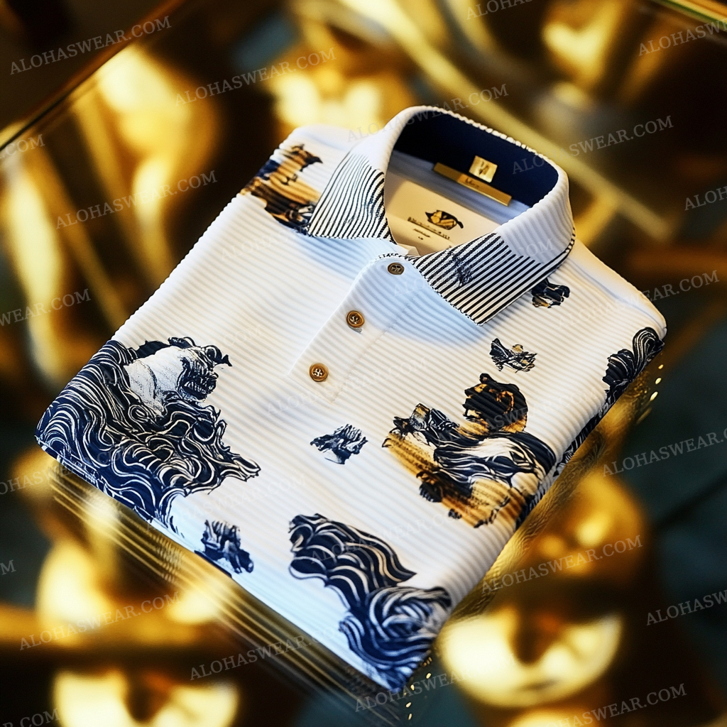 2025 Luxury Waffle Men's Fashion High-end Polo Shirt