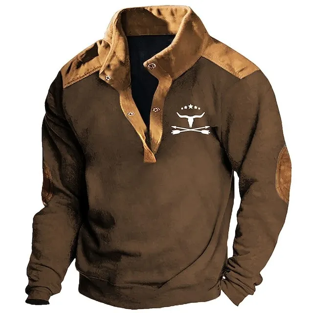 Western Sweatshirt Hoodies Fleece-lined high quality high elasticity