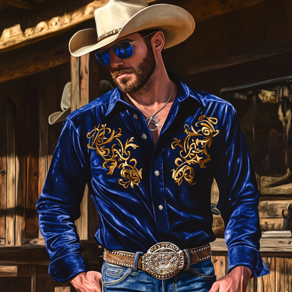 Western Velvet men's shirt warm Fashion quality Shirt