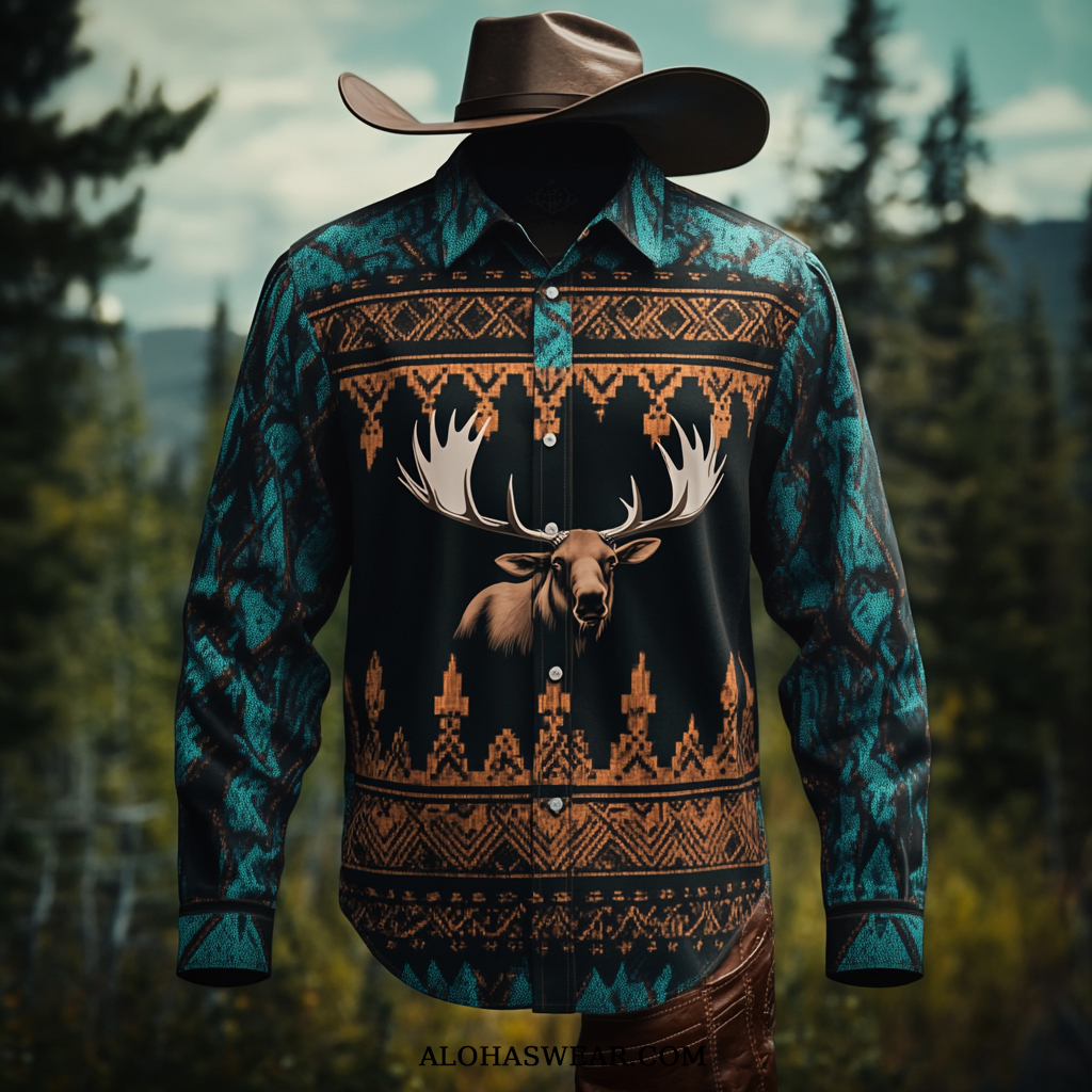 Western Style Men's Shirt Fashion High quality