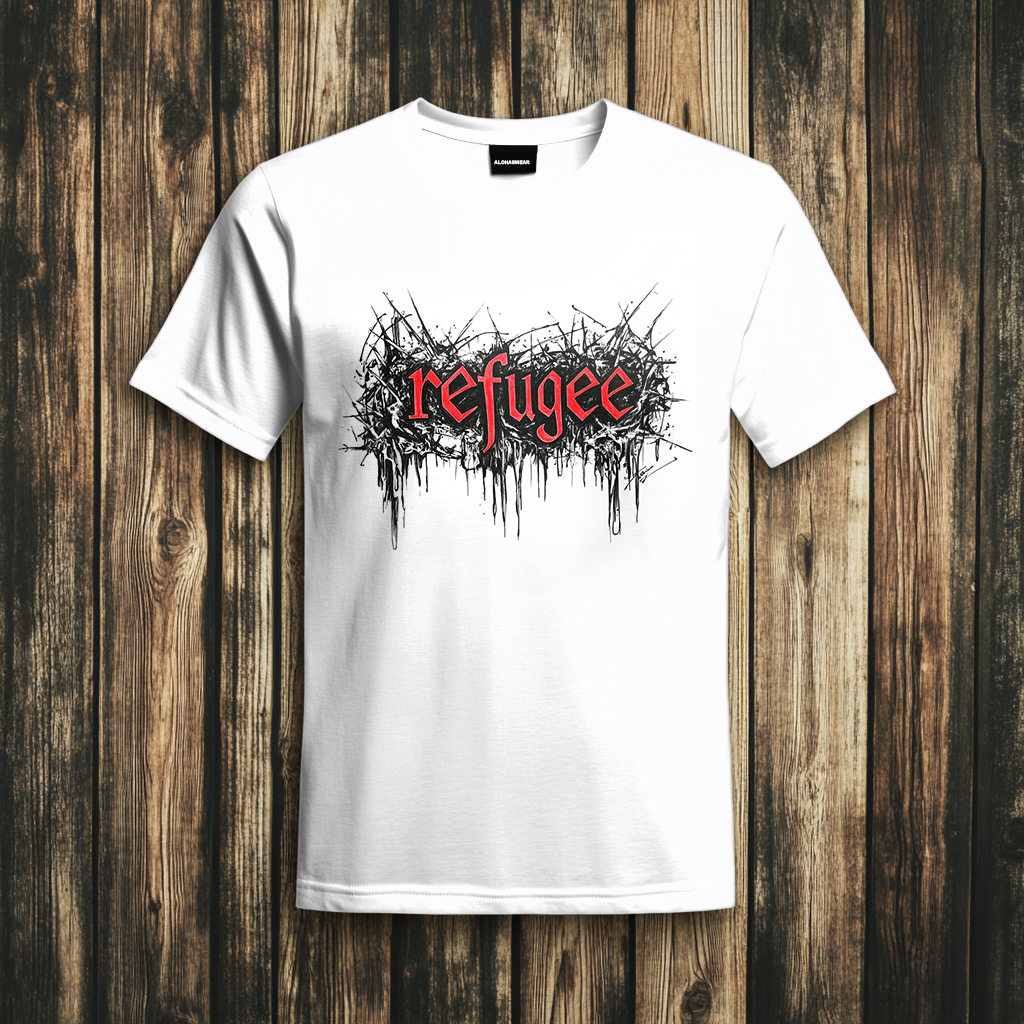 Refugee T-Shirt Men's Fashion high quality 