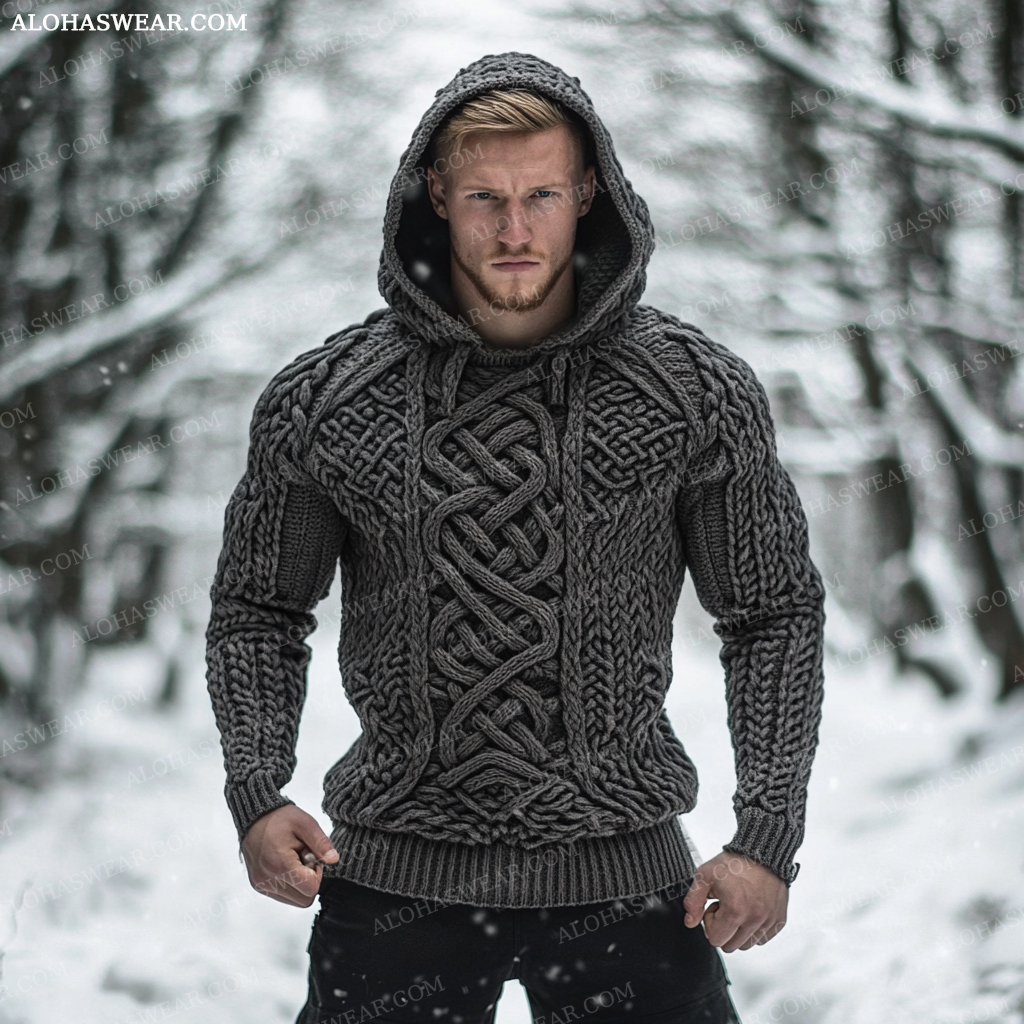 Western Viking Sweater Sweatshirt Men‘s Fashion 
