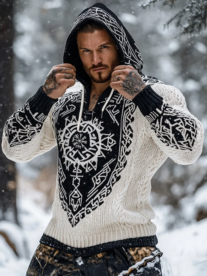 Western Viking Sweater Sweatshirt Men‘s Fashion 