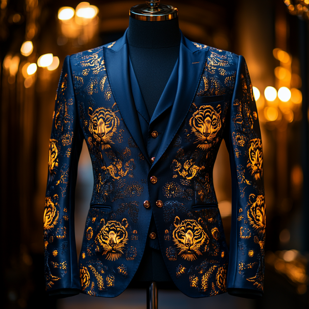 Luxury Suit Embroidery Jacket Limited sale Fashion Men's High quality High discount