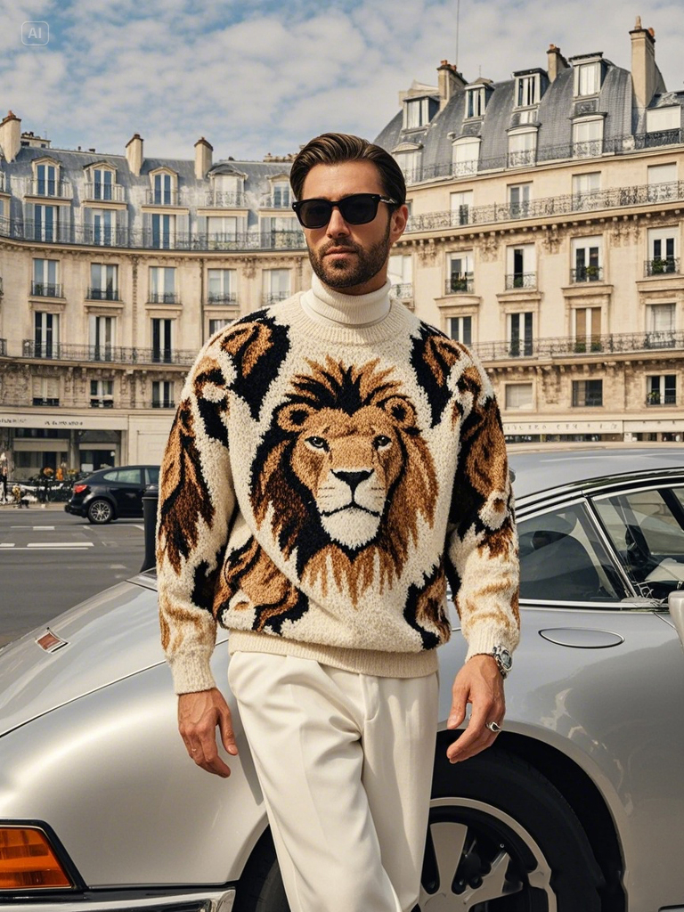 Luxury Warm Sweater Exclusive design Men‘s Fashion Brand sweatshirt 