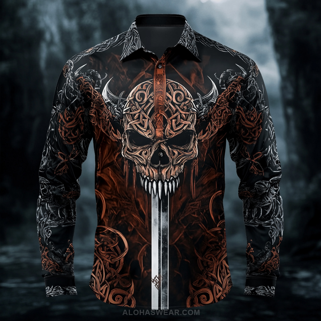 Men's Viking Satin Business Shirt