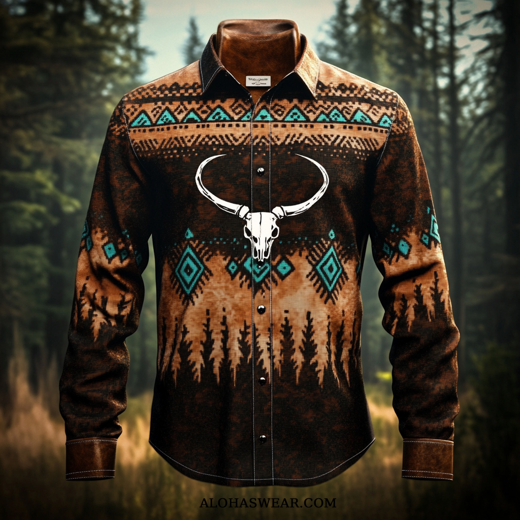 Western Style Men's Shirt Fashion High quality