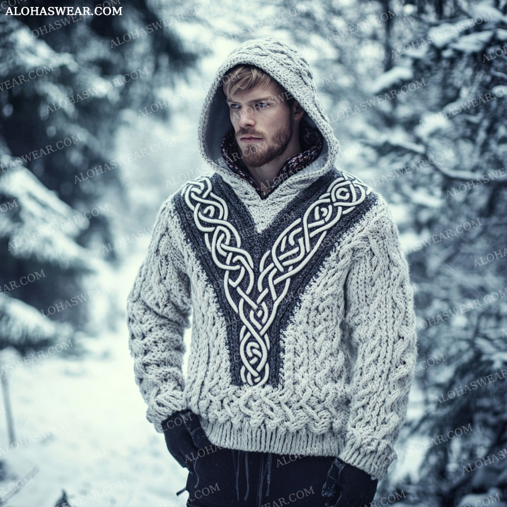 Western Viking Sweater Sweatshirt Men‘s Fashion 