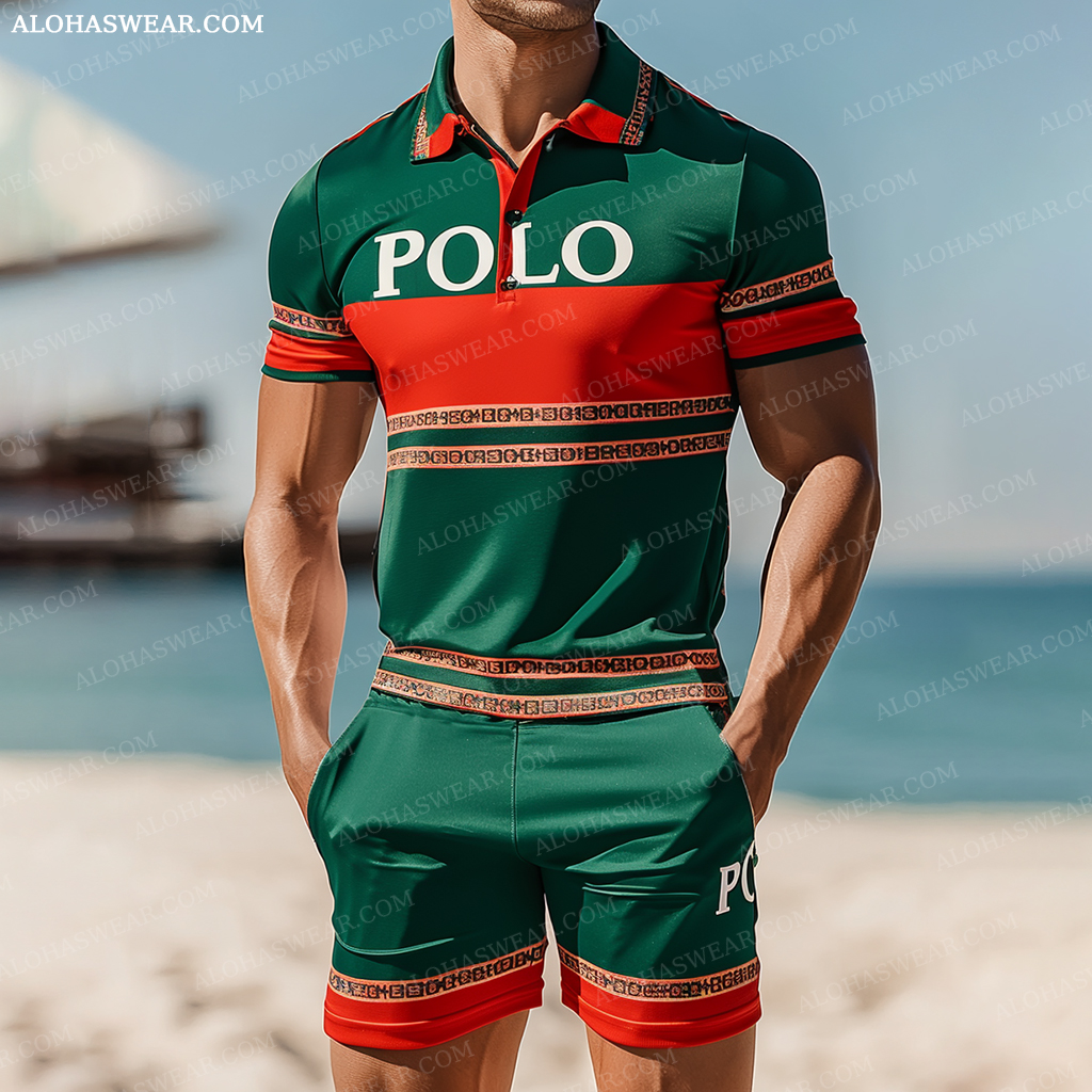 Polo Shirt Set short sleeve high quality high elasticity