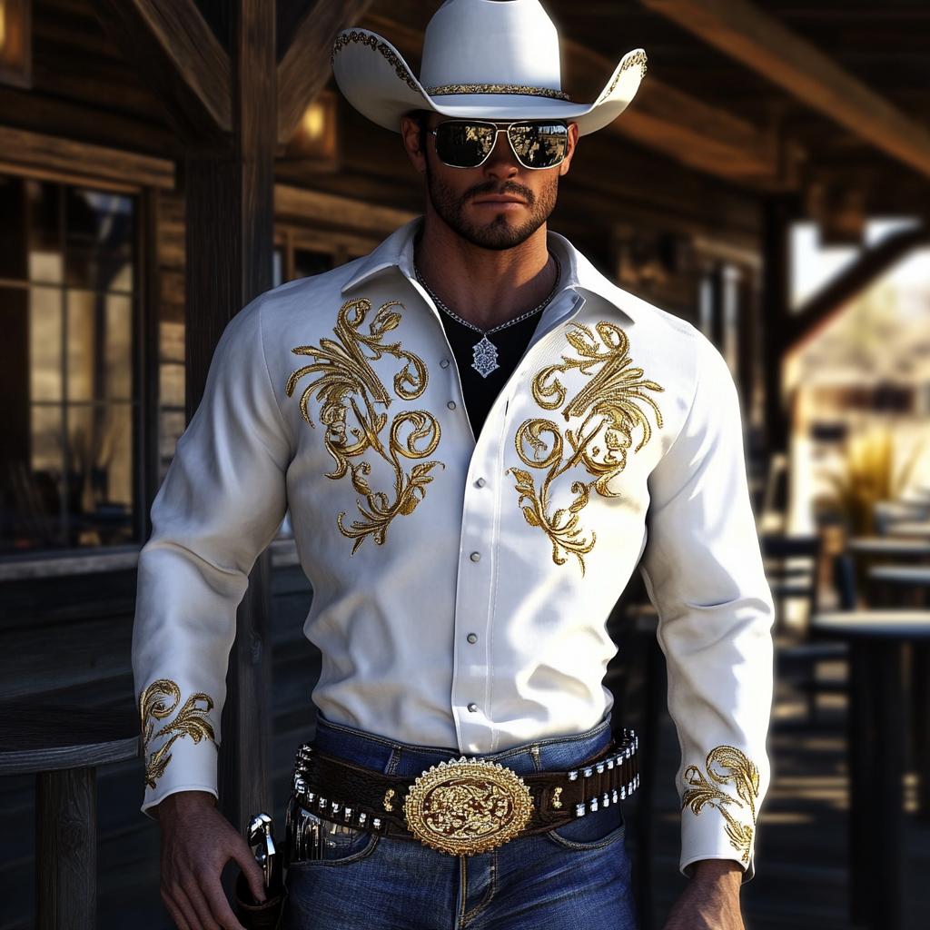 Western Velvet men's shirt warm Fashion quality Shirt