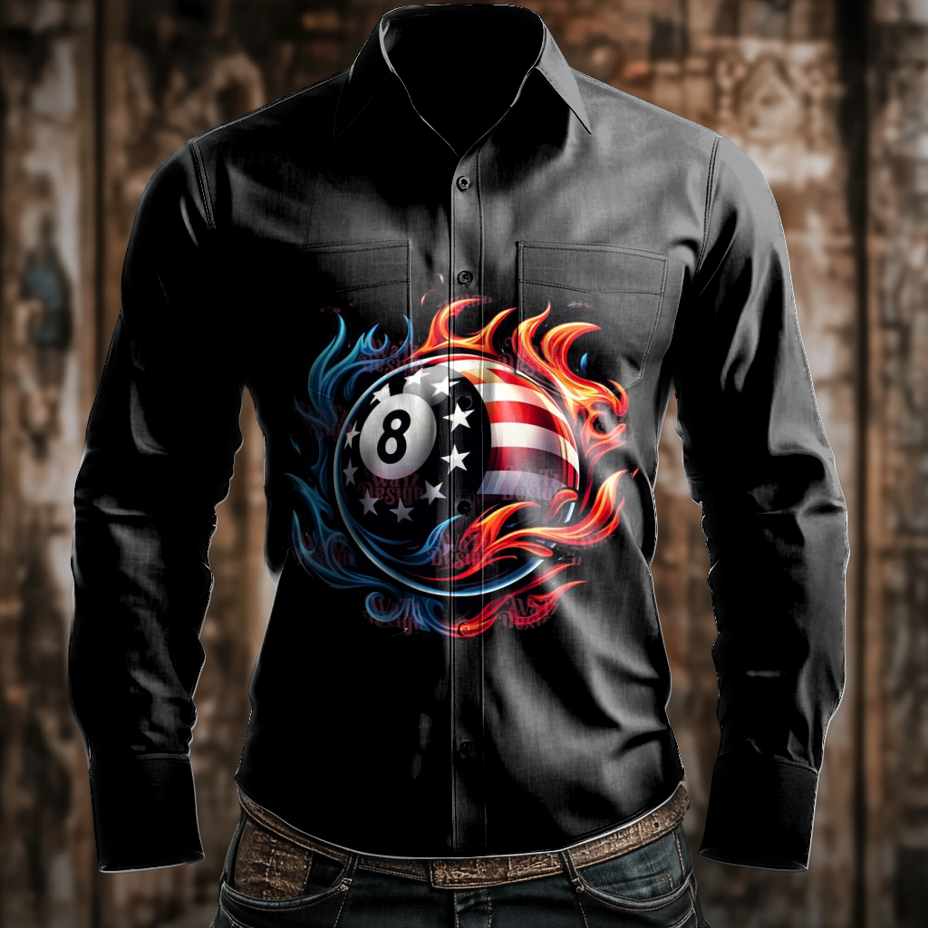 Western Styles Aztec Long Sleeve Shirt High Elasticity 