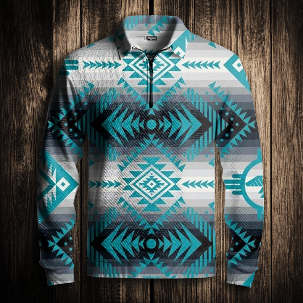 Western Half zip Sweater Sweatshirt Men‘s Fashion 