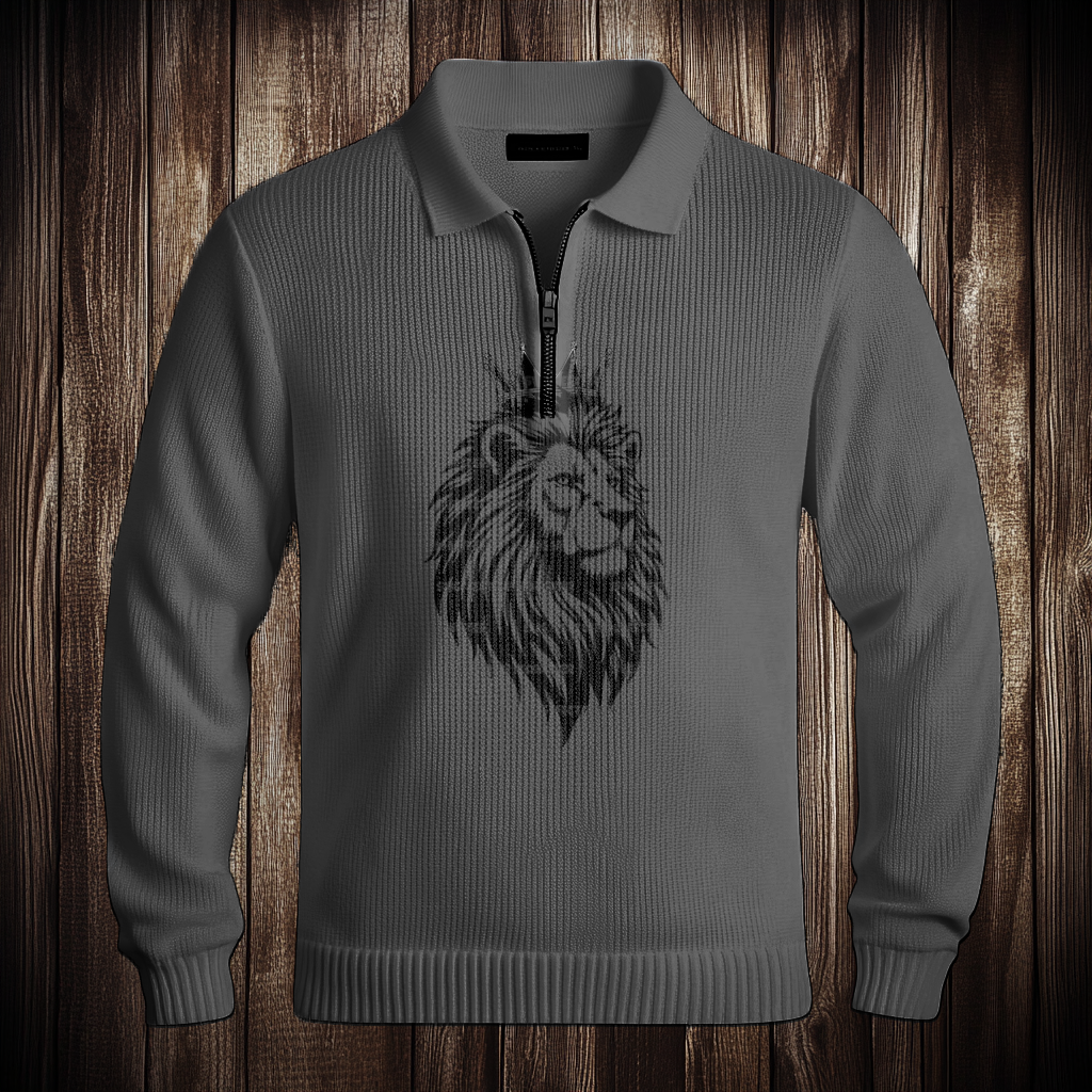 Western Half zip Sweater Sweatshirt Men‘s Fashion 