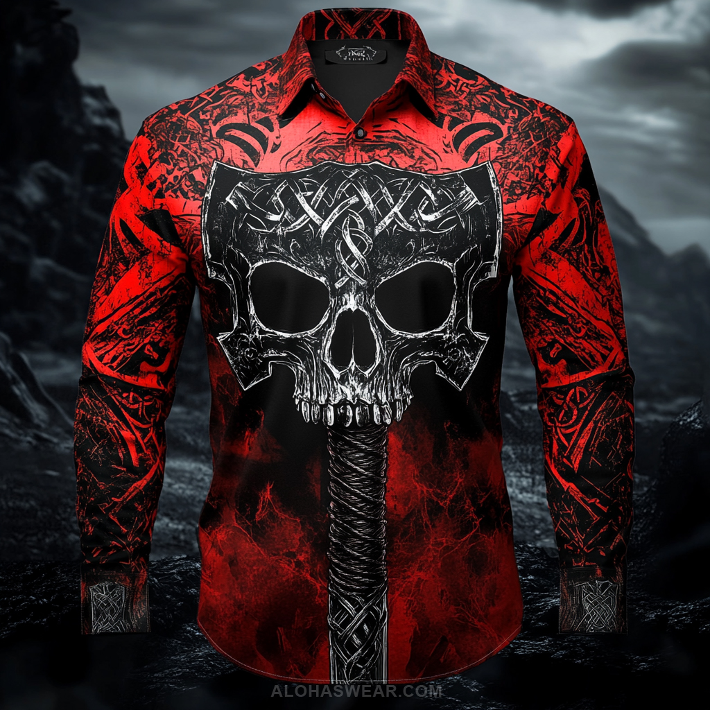 Men's Viking Satin Business Shirt