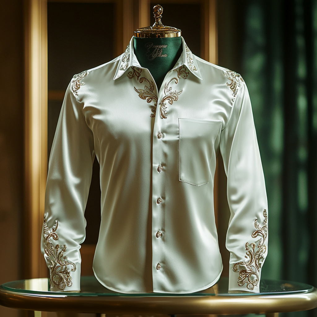 Vip business casual luxury versatile men's fashion suit long-sleeved shirt