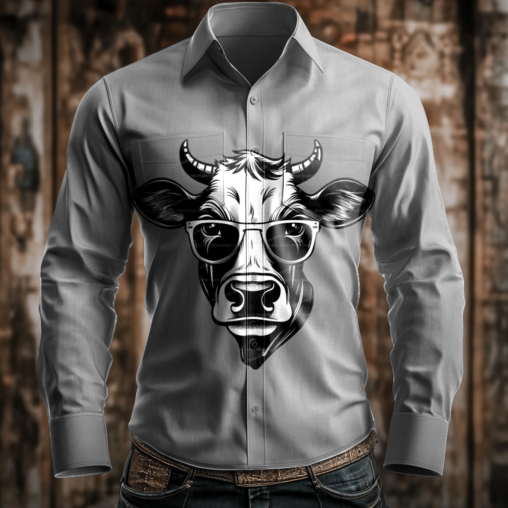 Western Styles Aztec Long Sleeve Shirt High Elasticity 