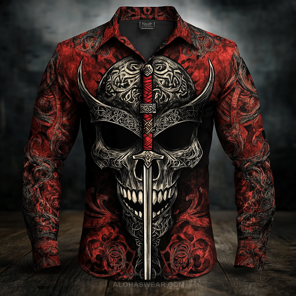 Men's Viking Satin Business Shirt