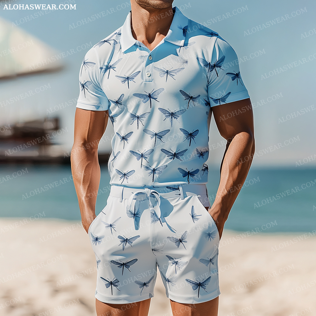 Polo Shirt Set short sleeve high quality high elasticity