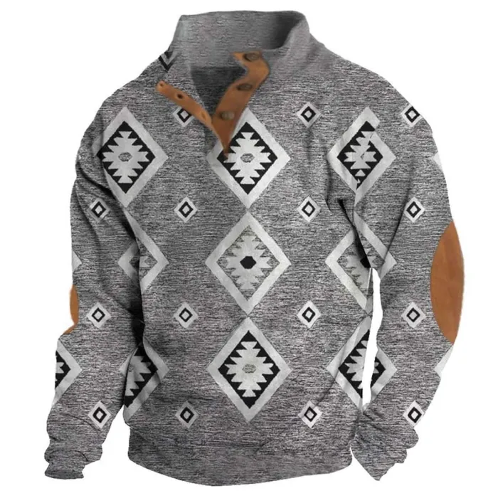Western Sweatshirt Hoodies Fleece-lined high quality high elasticity