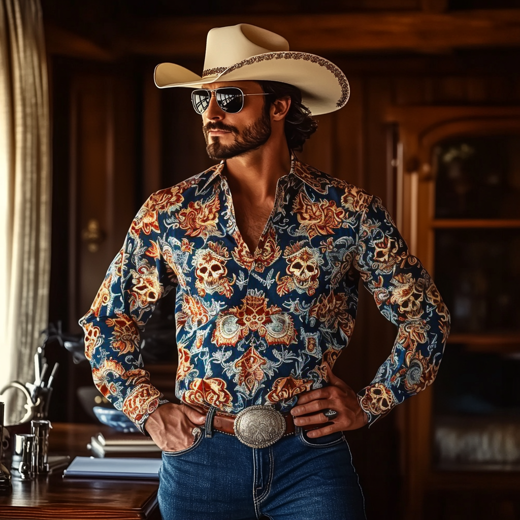 Most popular recommended styles Western Styles Premium High Elasticity Long Sleeve Shirt