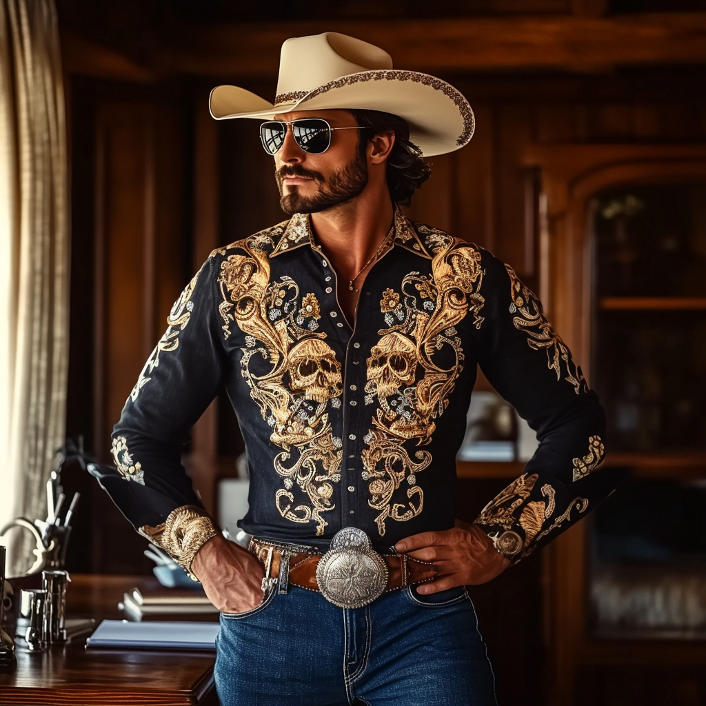 Most popular recommended styles Western Styles Premium High Elasticity Long Sleeve Shirt