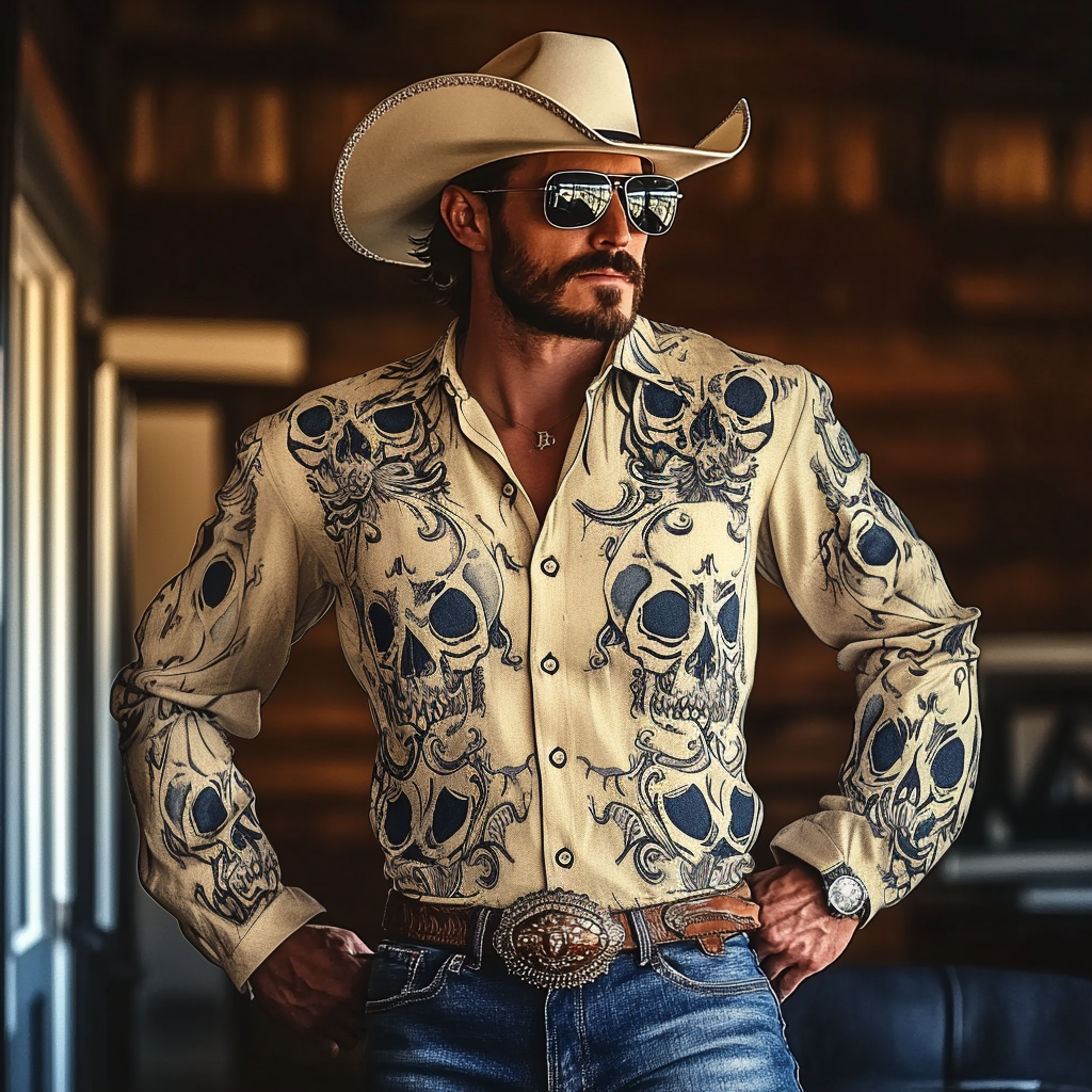 Most popular recommended styles Western Styles Premium High Elasticity Long Sleeve Shirt