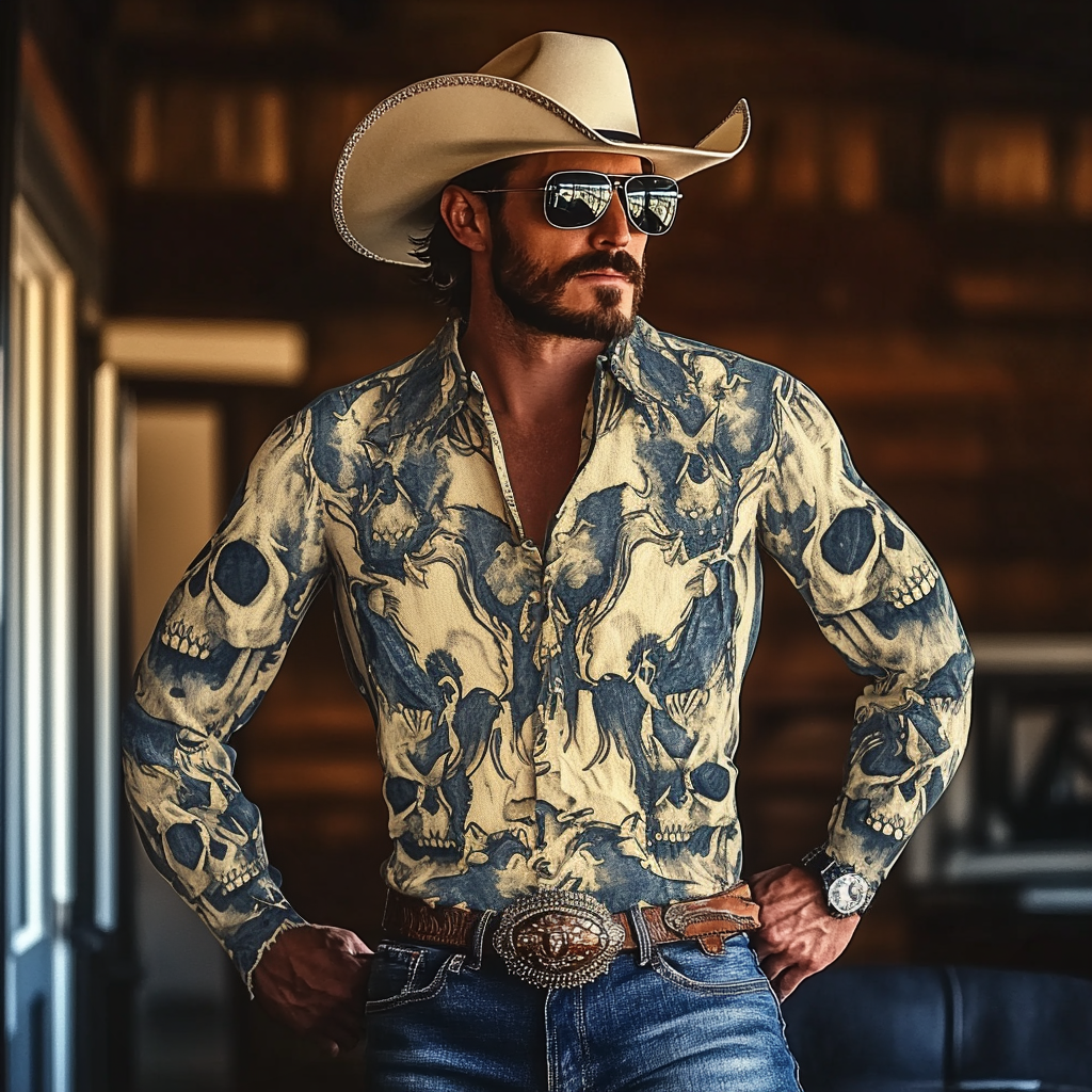 Most popular recommended styles Western Styles Premium High Elasticity Long Sleeve Shirt