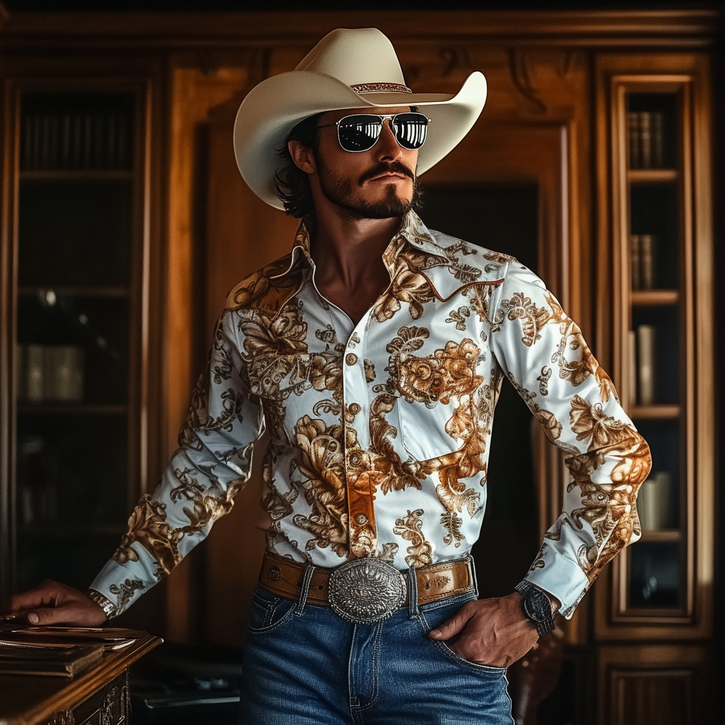 Most popular recommended styles Western Styles Premium High Elasticity Long Sleeve Shirt