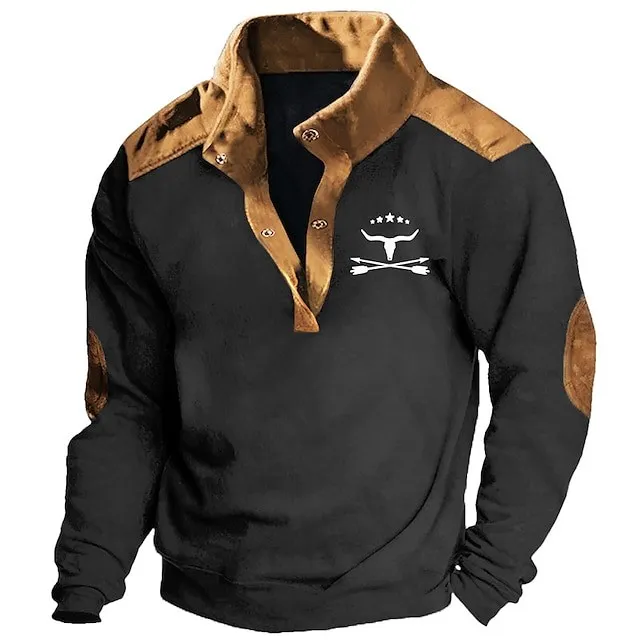 Western Sweatshirt Hoodies Fleece-lined high quality high elasticity