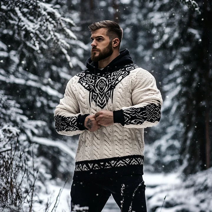 Western Viking Sweater Sweatshirt Men‘s Fashion 