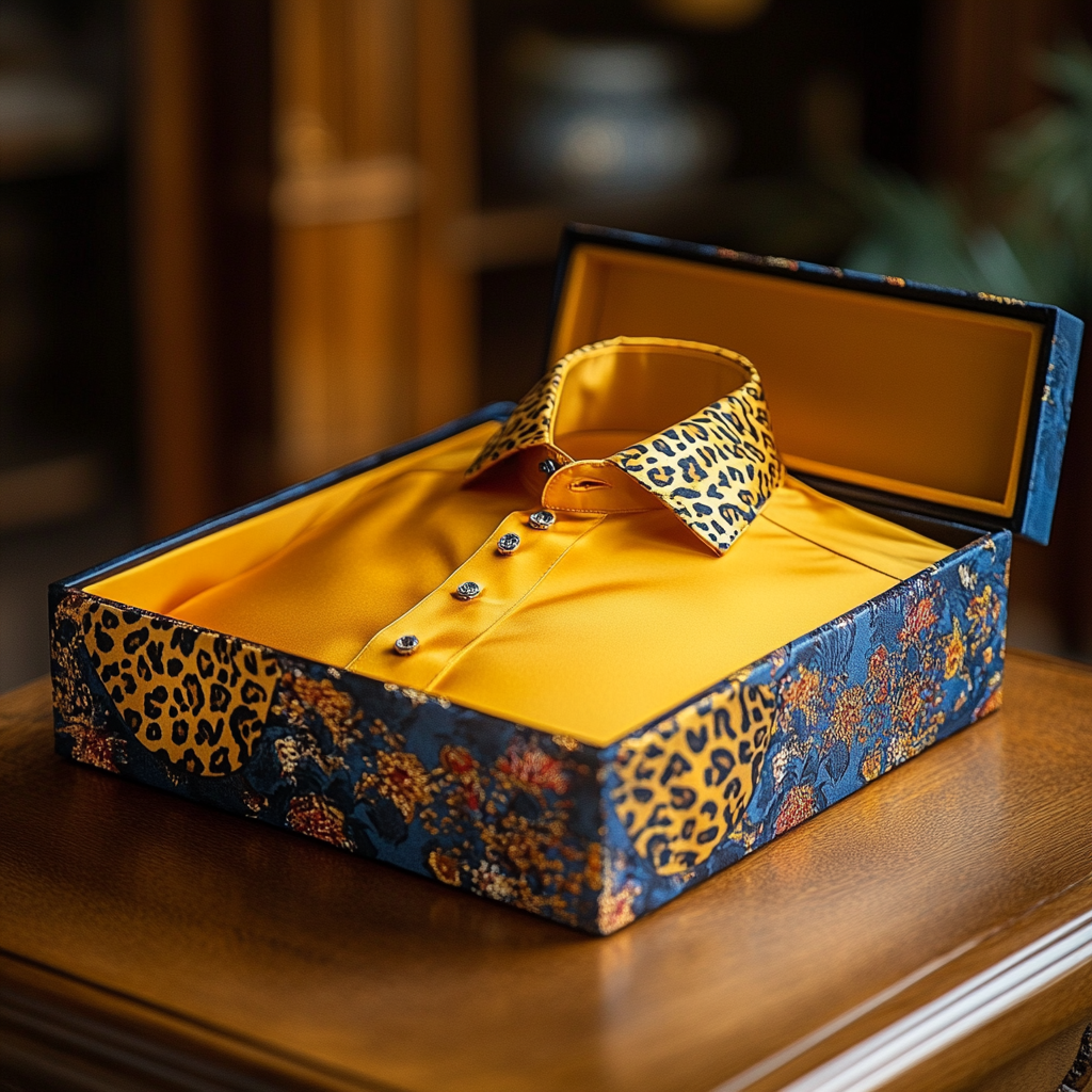 Leopard Luxury men's fashion high quality Suits shirt