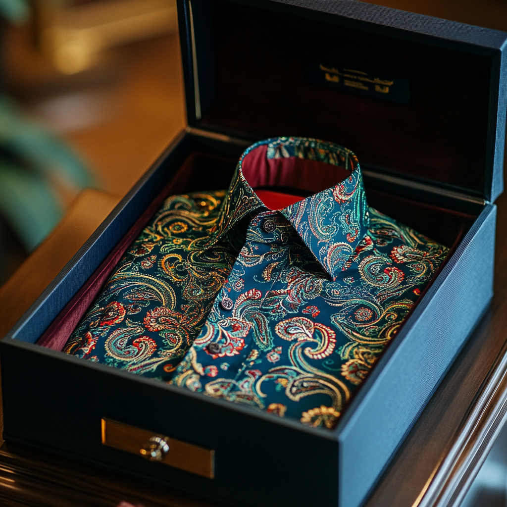 Paisley Luxury men's fashion high quality Suits shirt