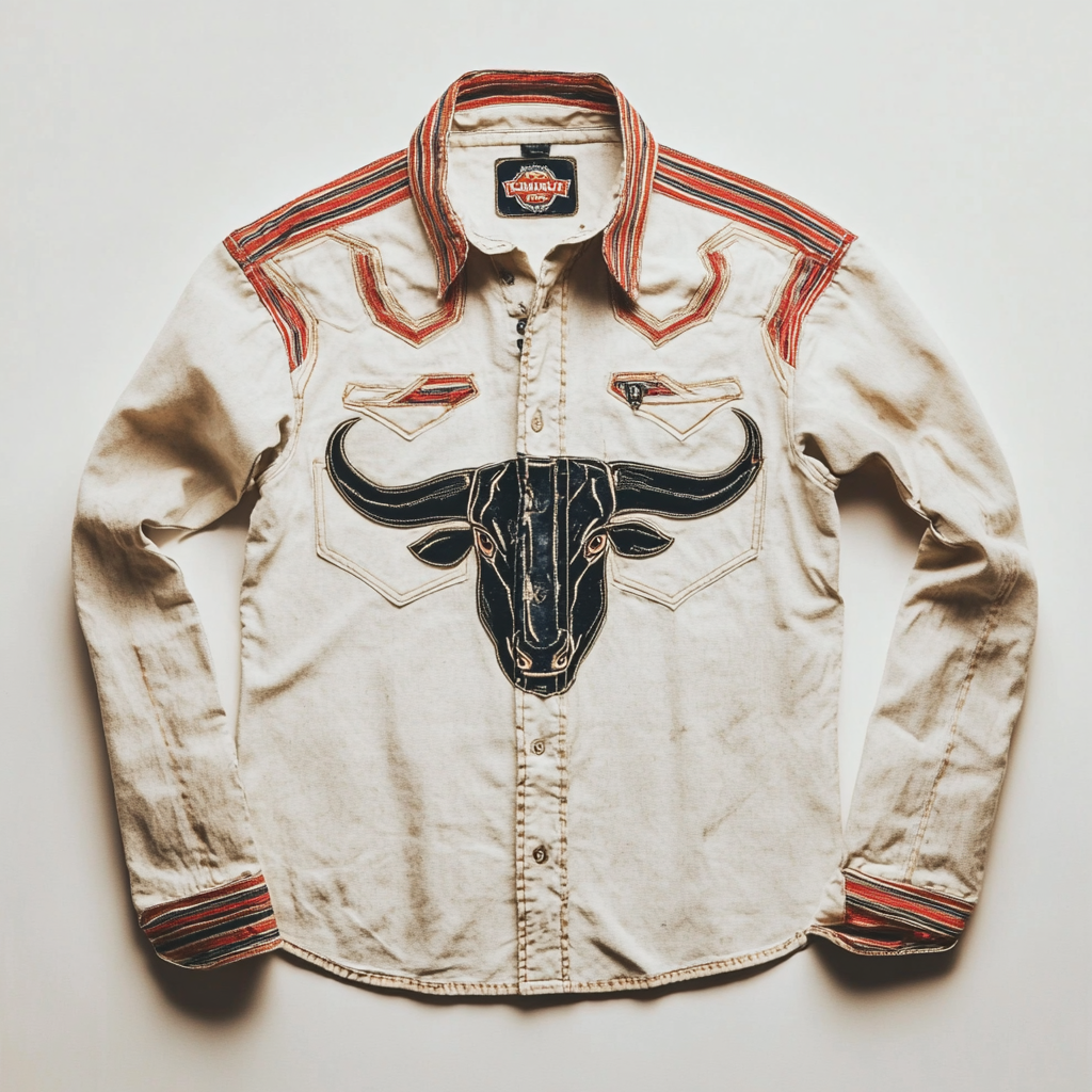 Country style Western Long Shirt High quality High elasticity