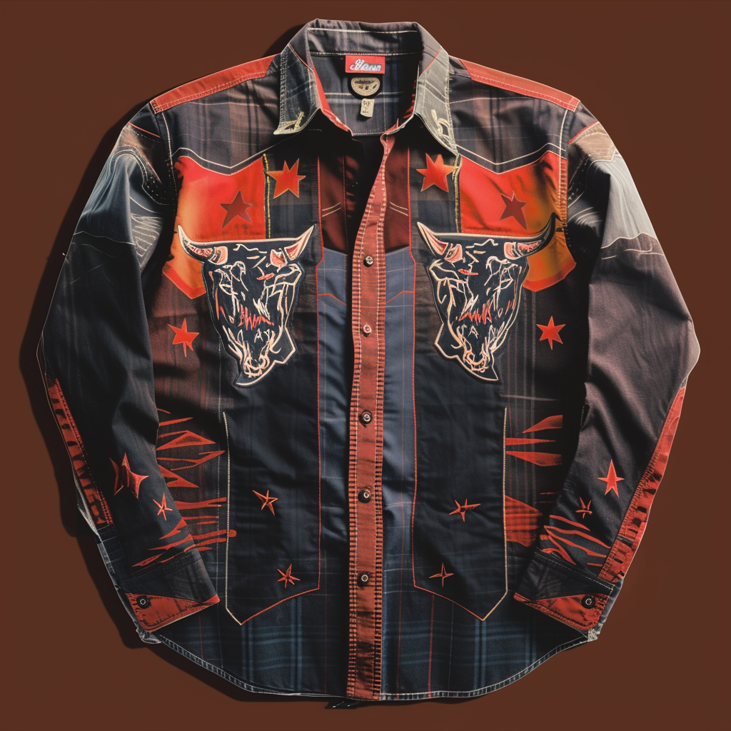 Country style Western Long Shirt High quality High elasticity