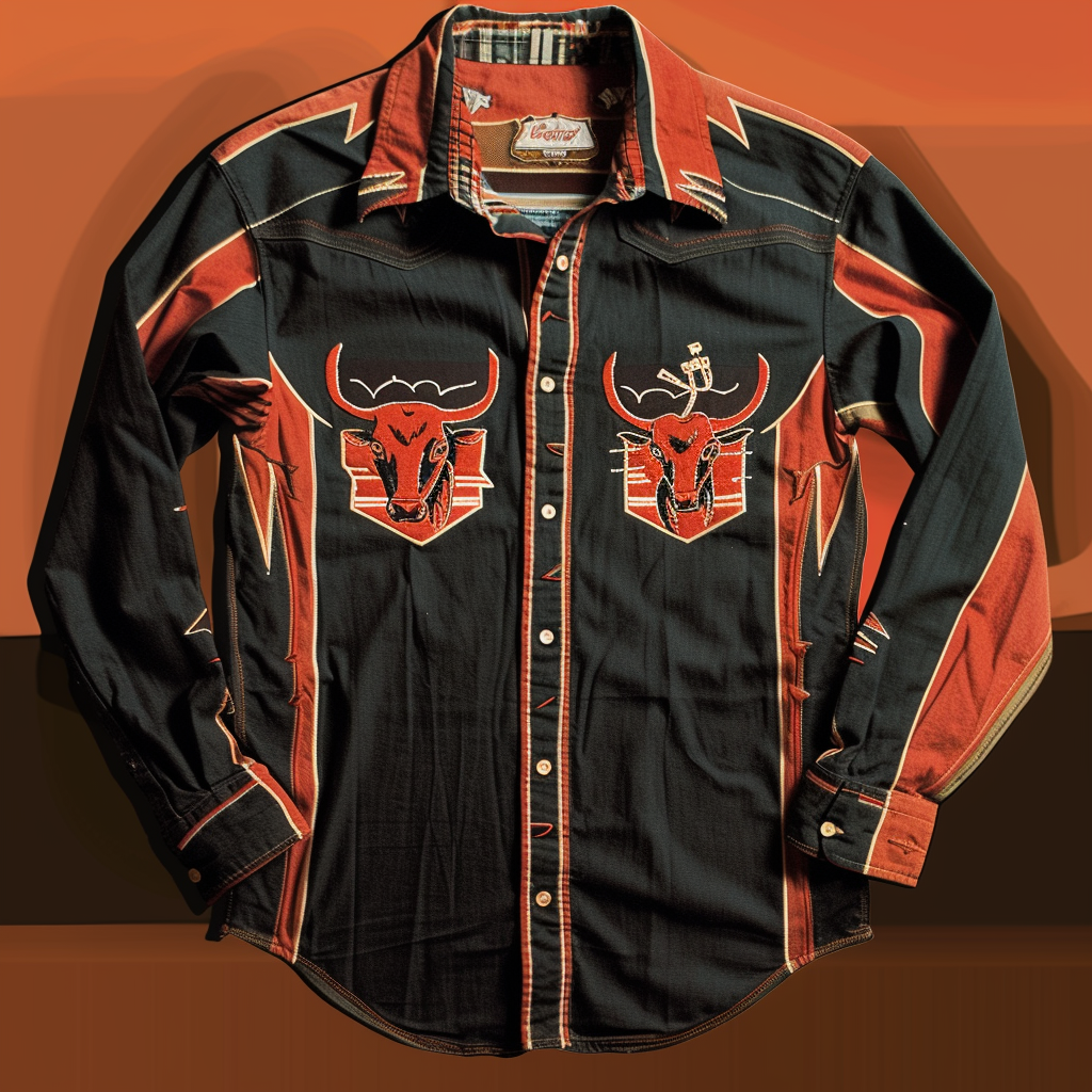 Country style Western Long Shirt High quality High elasticity