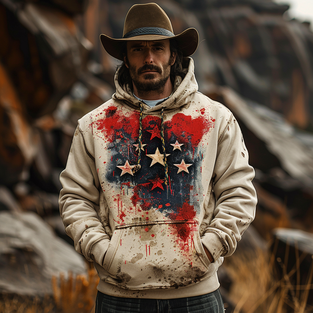American western hoodies 100%Cotton high quality high elasticity