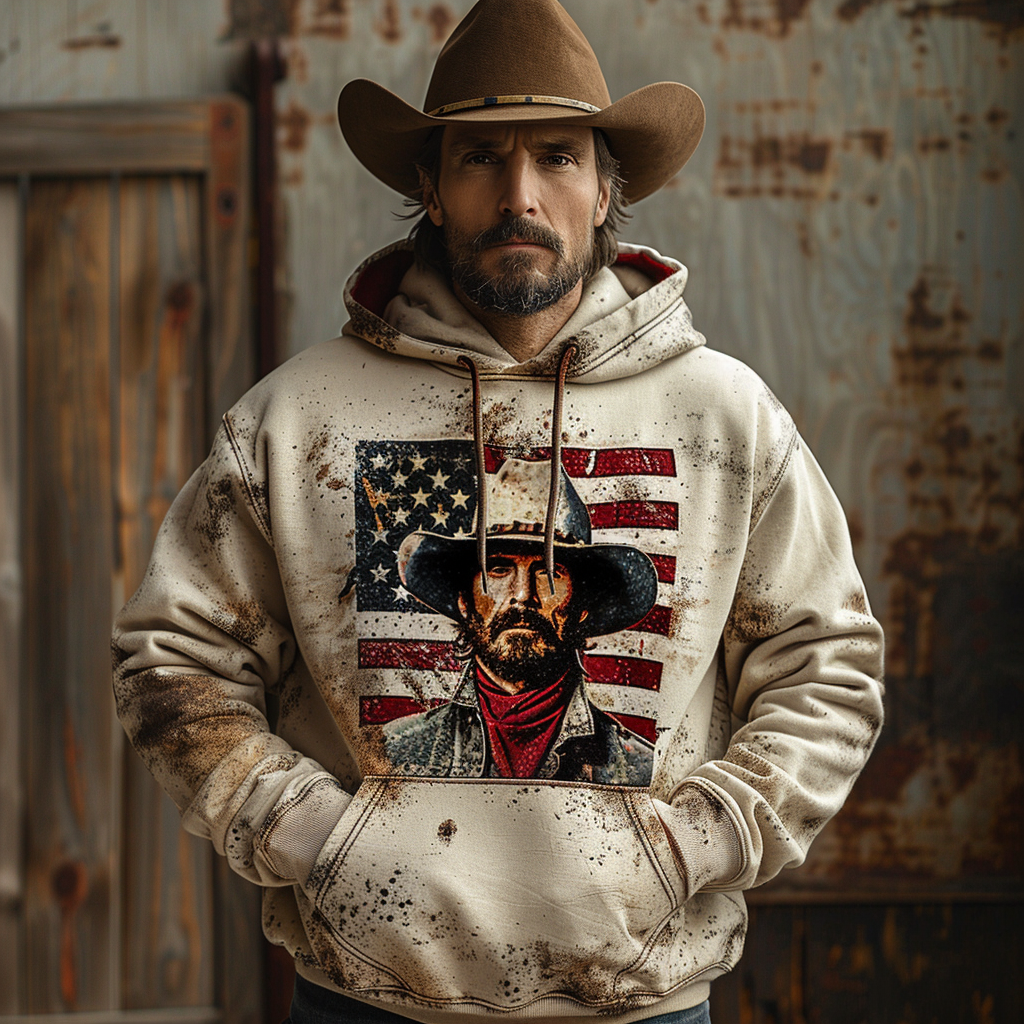 American western hoodies 100%Cotton high quality high elasticity