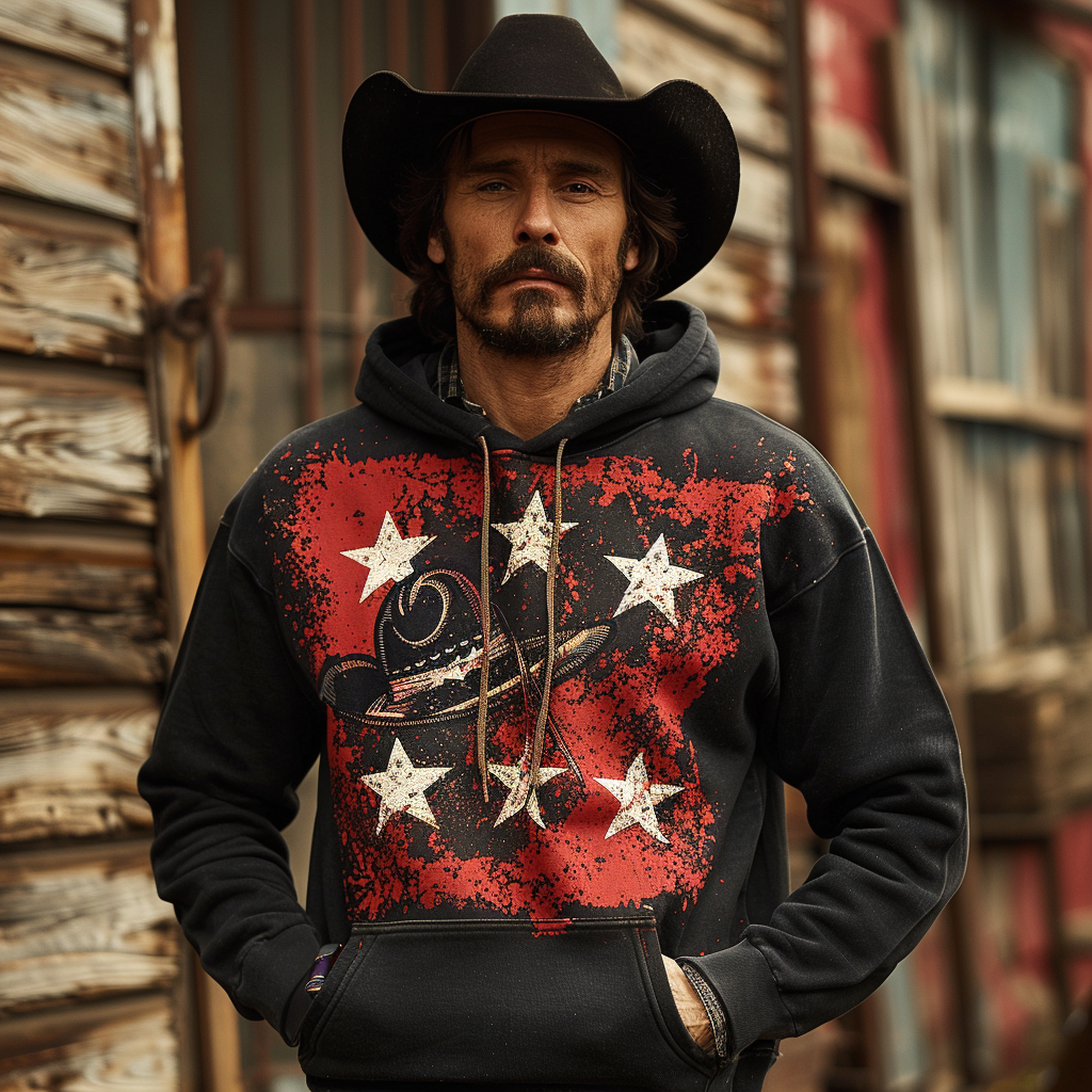 American western hoodies 100%Cotton high quality high elasticity