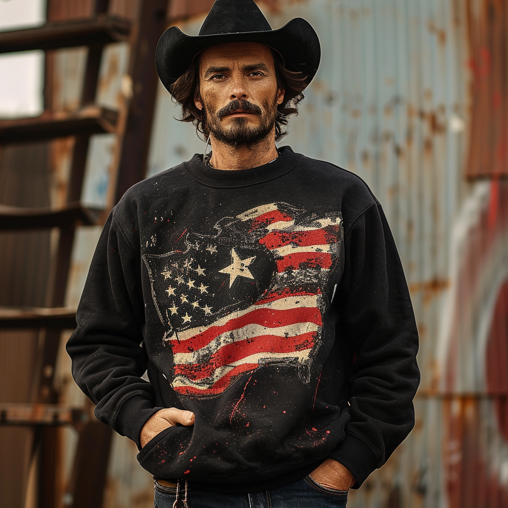 American western hoodies 100%Cotton high quality high elasticity