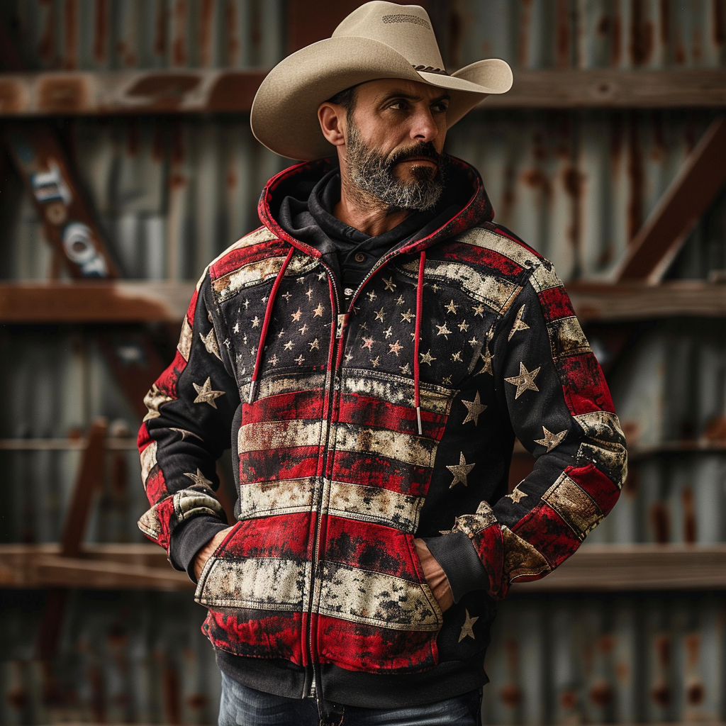 American western hoodies 100%Cotton high quality high elasticity