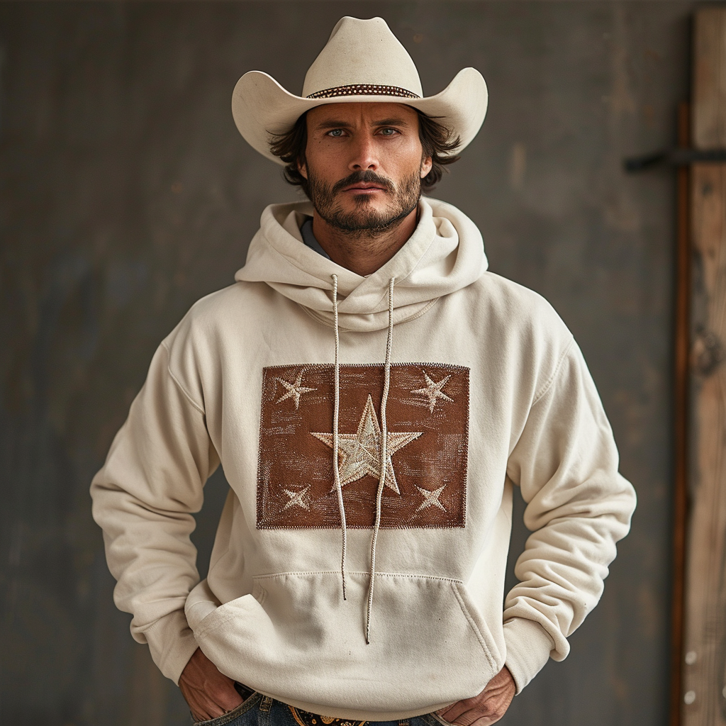 Cowboy western hoodies 100%Cotton high quality high elasticity