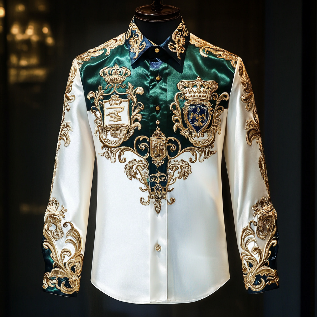 Royal Insignia Business Vip luxury men's fashion suit Long-sleeved shirt