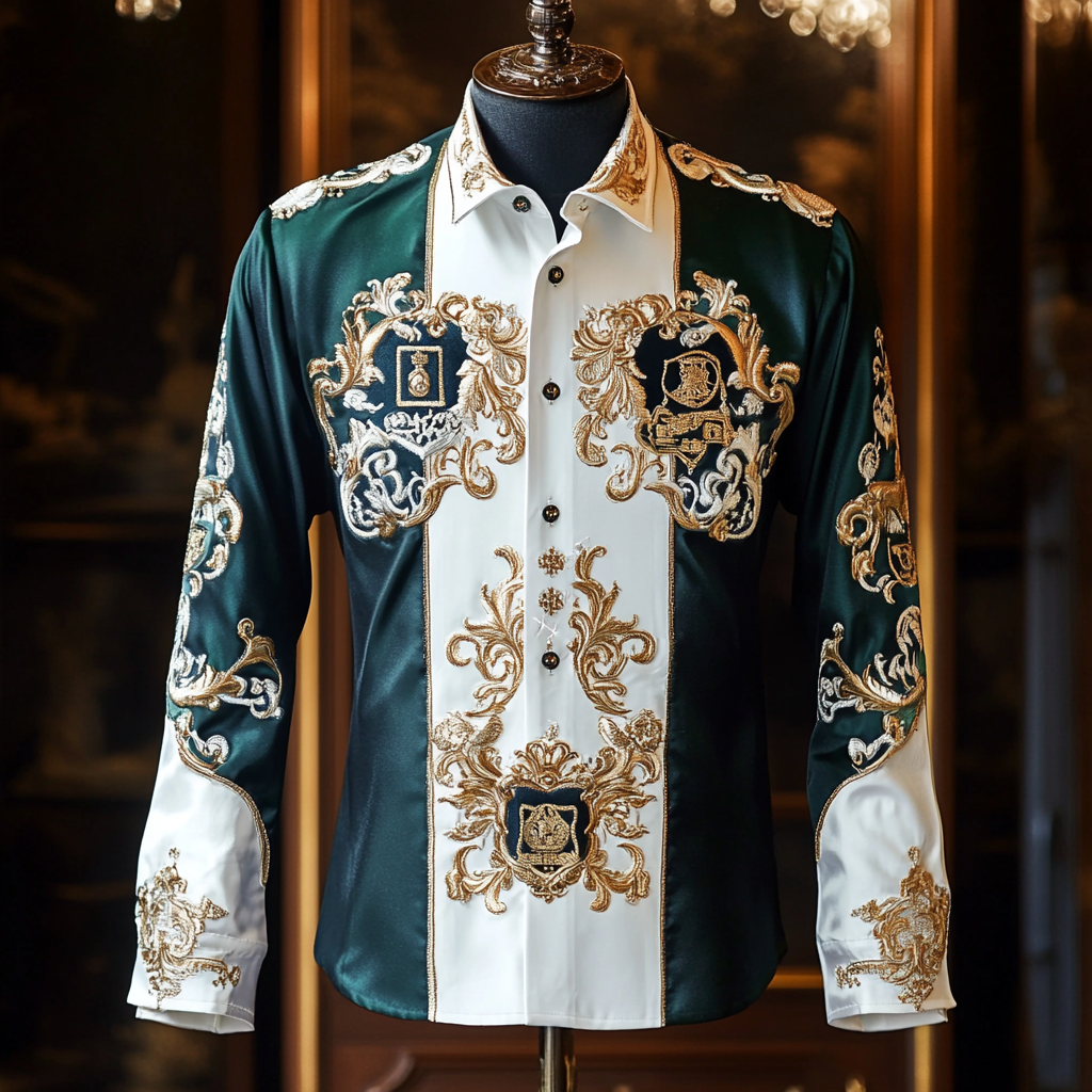 Royal Insignia Business Vip luxury men's fashion suit Long-sleeved shirt